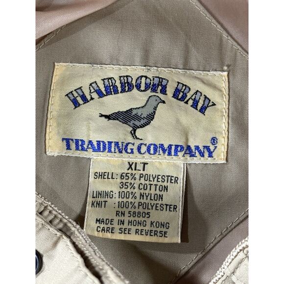 Harbor Bay Bomber Jacket Men‎ XLT Full Zip Lined Grandpa 80s 90s Retro - Picture 7 of 7